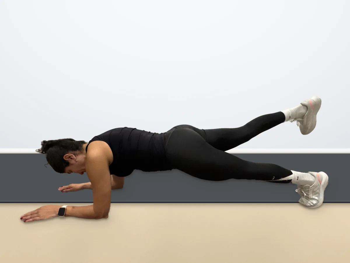 Plank met beenheffing - eindhouding